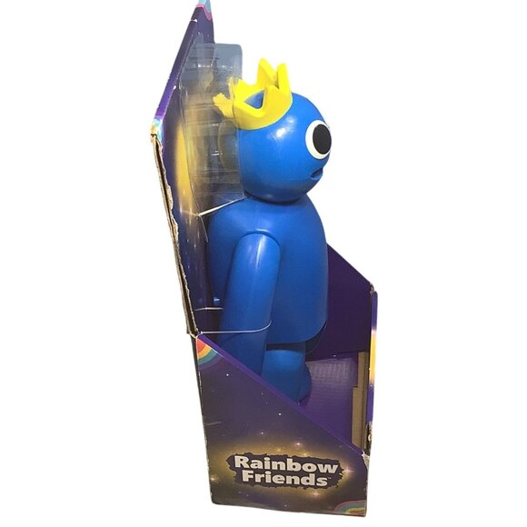 Rainbow Friends Blue Deluxe 12" Figure Toy Shake Me Feature With Crown - Picture 5 of 5